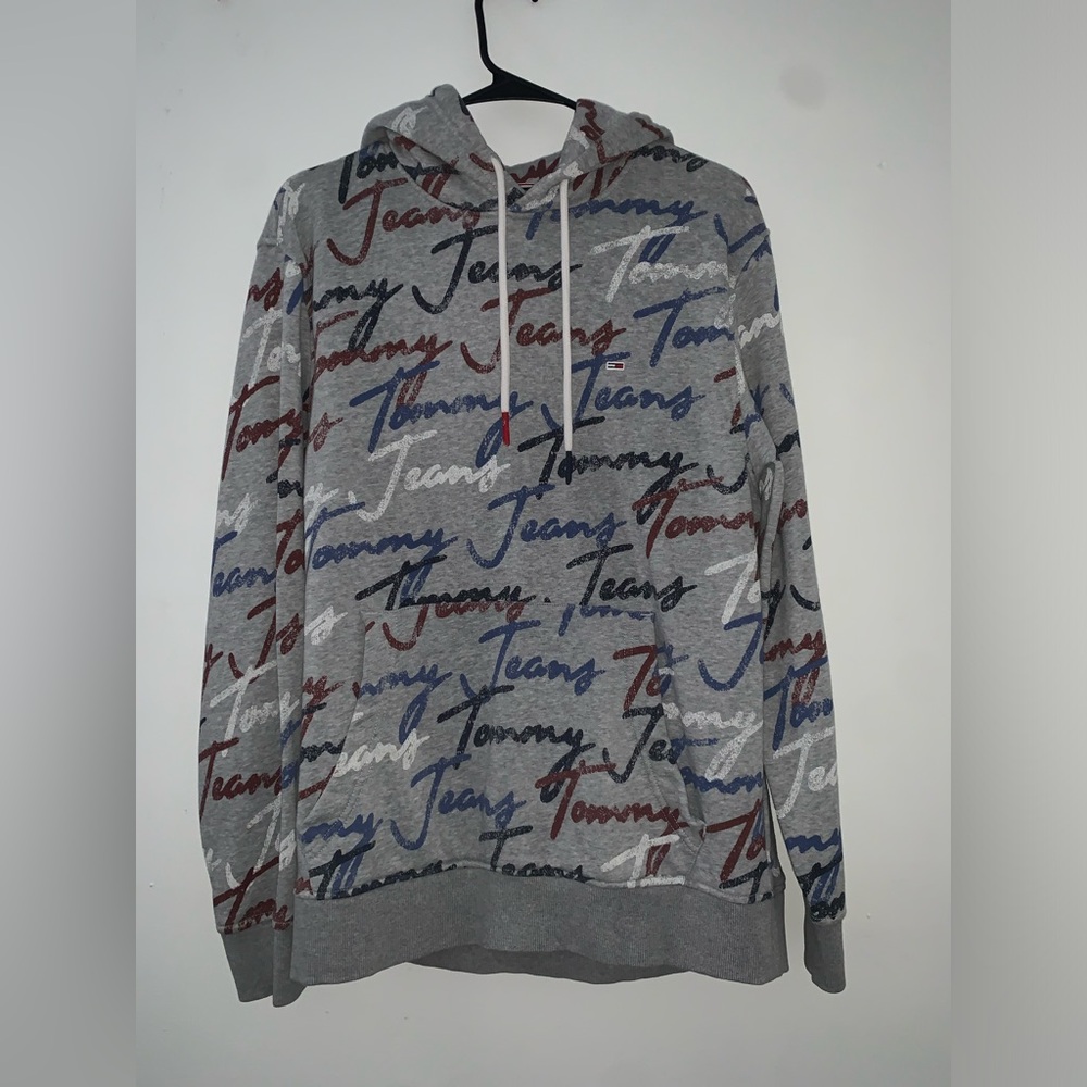 Unisex Limited edition Grey Tommy Jeans Graffiti Hoodie